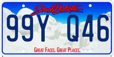SD license plate 99YQ46
