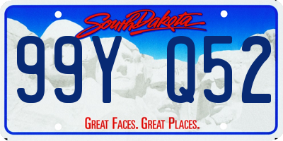 SD license plate 99YQ52