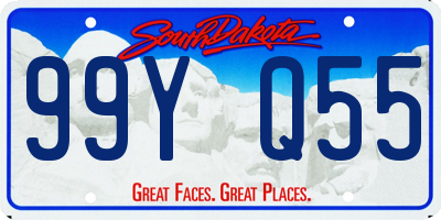 SD license plate 99YQ55