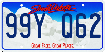 SD license plate 99YQ62