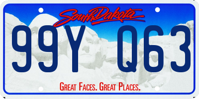 SD license plate 99YQ63