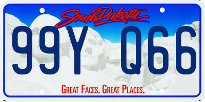 SD license plate 99YQ66