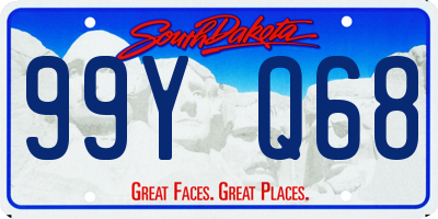 SD license plate 99YQ68
