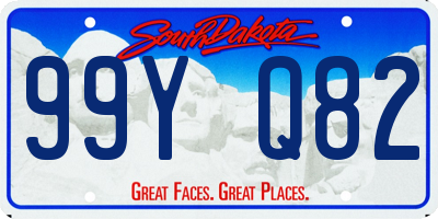 SD license plate 99YQ82