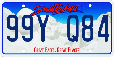 SD license plate 99YQ84