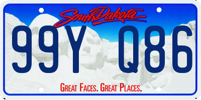 SD license plate 99YQ86