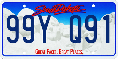 SD license plate 99YQ91