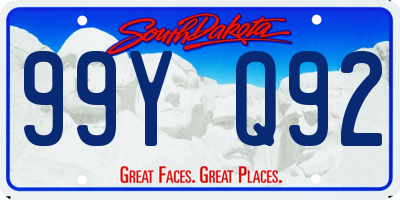 SD license plate 99YQ92