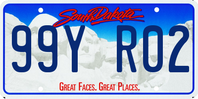 SD license plate 99YR02