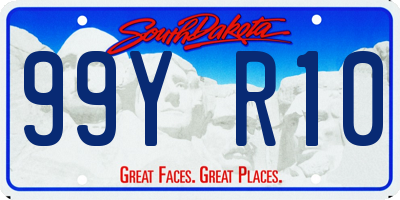 SD license plate 99YR10