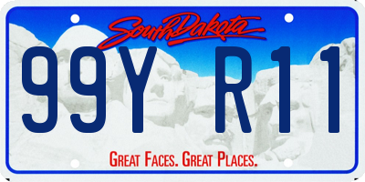 SD license plate 99YR11