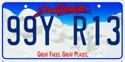 SD license plate 99YR13