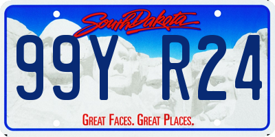 SD license plate 99YR24