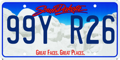 SD license plate 99YR26