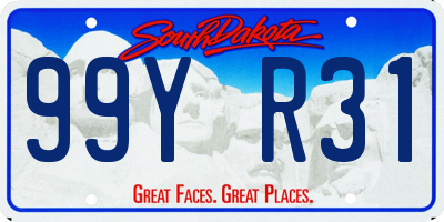 SD license plate 99YR31