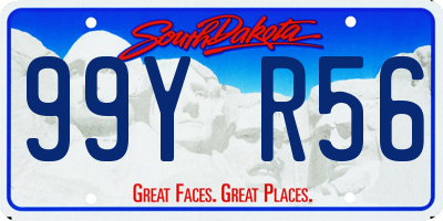 SD license plate 99YR56