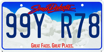 SD license plate 99YR78