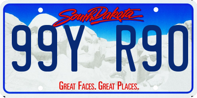 SD license plate 99YR90