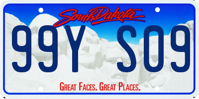 SD license plate 99YS09