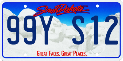 SD license plate 99YS12