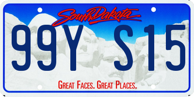 SD license plate 99YS15
