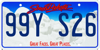 SD license plate 99YS26