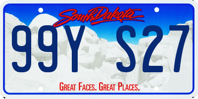 SD license plate 99YS27