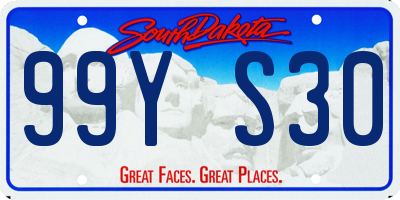 SD license plate 99YS30