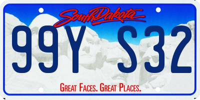 SD license plate 99YS32