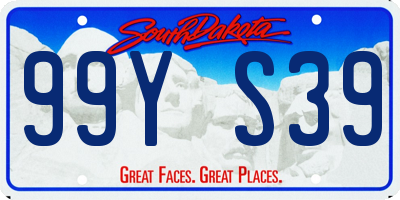 SD license plate 99YS39