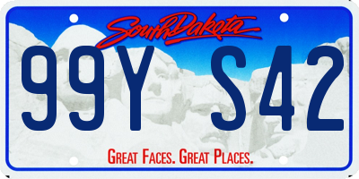 SD license plate 99YS42
