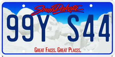 SD license plate 99YS44