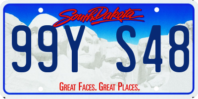 SD license plate 99YS48