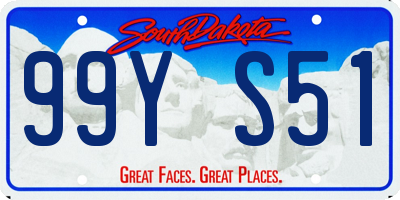 SD license plate 99YS51