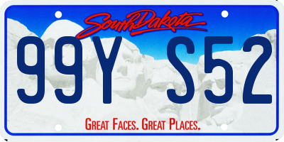 SD license plate 99YS52