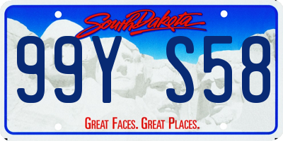 SD license plate 99YS58