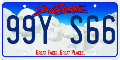 SD license plate 99YS66