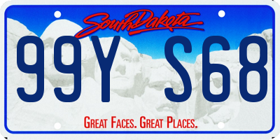 SD license plate 99YS68