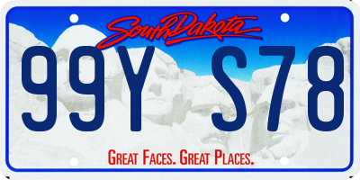 SD license plate 99YS78