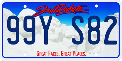 SD license plate 99YS82