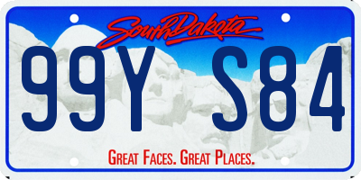 SD license plate 99YS84