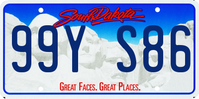 SD license plate 99YS86