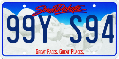 SD license plate 99YS94