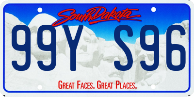 SD license plate 99YS96