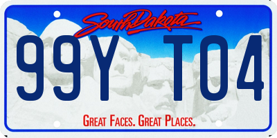 SD license plate 99YT04