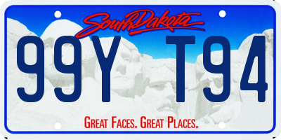 SD license plate 99YT94