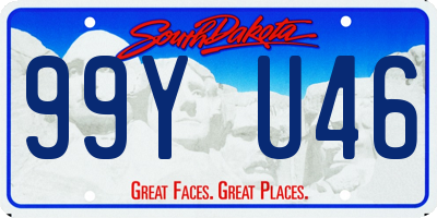 SD license plate 99YU46