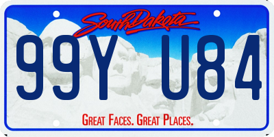 SD license plate 99YU84