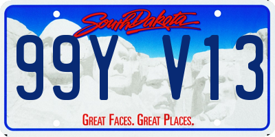 SD license plate 99YV13