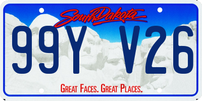 SD license plate 99YV26